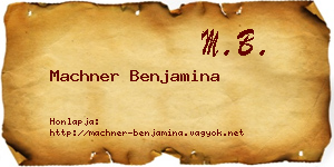 Machner Benjamina névjegykártya